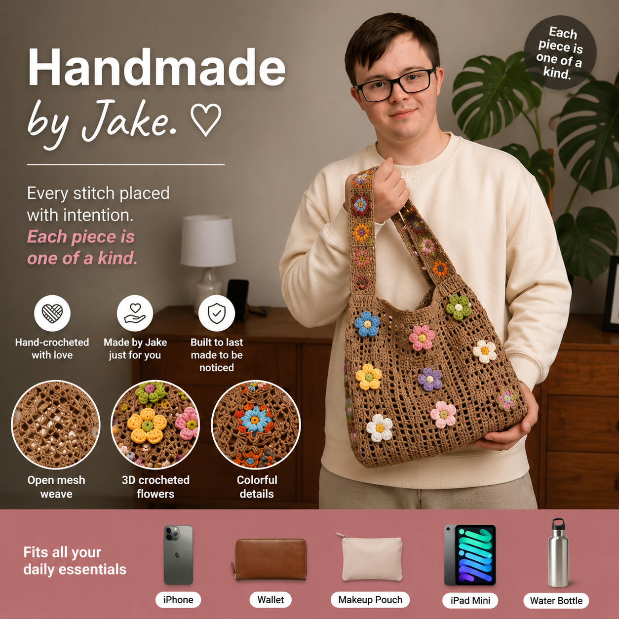 Jake’s Handmade Flower Bag ❤️
